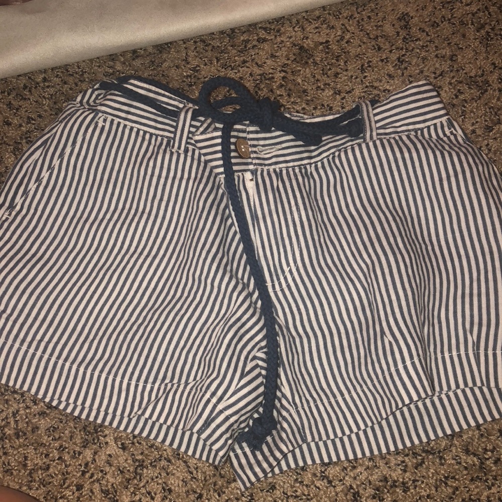Navy and white striped shorts, Cynthia rowley